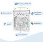 Ventilador humidificador LED 3 en 1